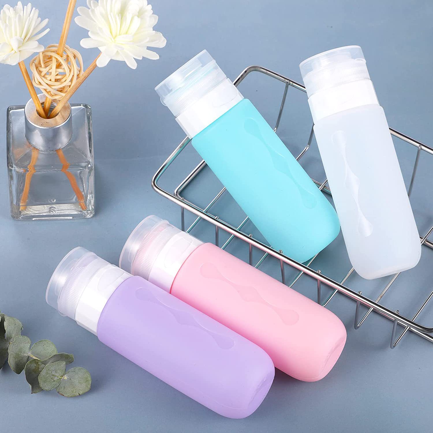 Inicio Suministros de viaje lavado sub-botella traje de Champú gel de ducha botella de silicona de grado alimenticio botella vacía