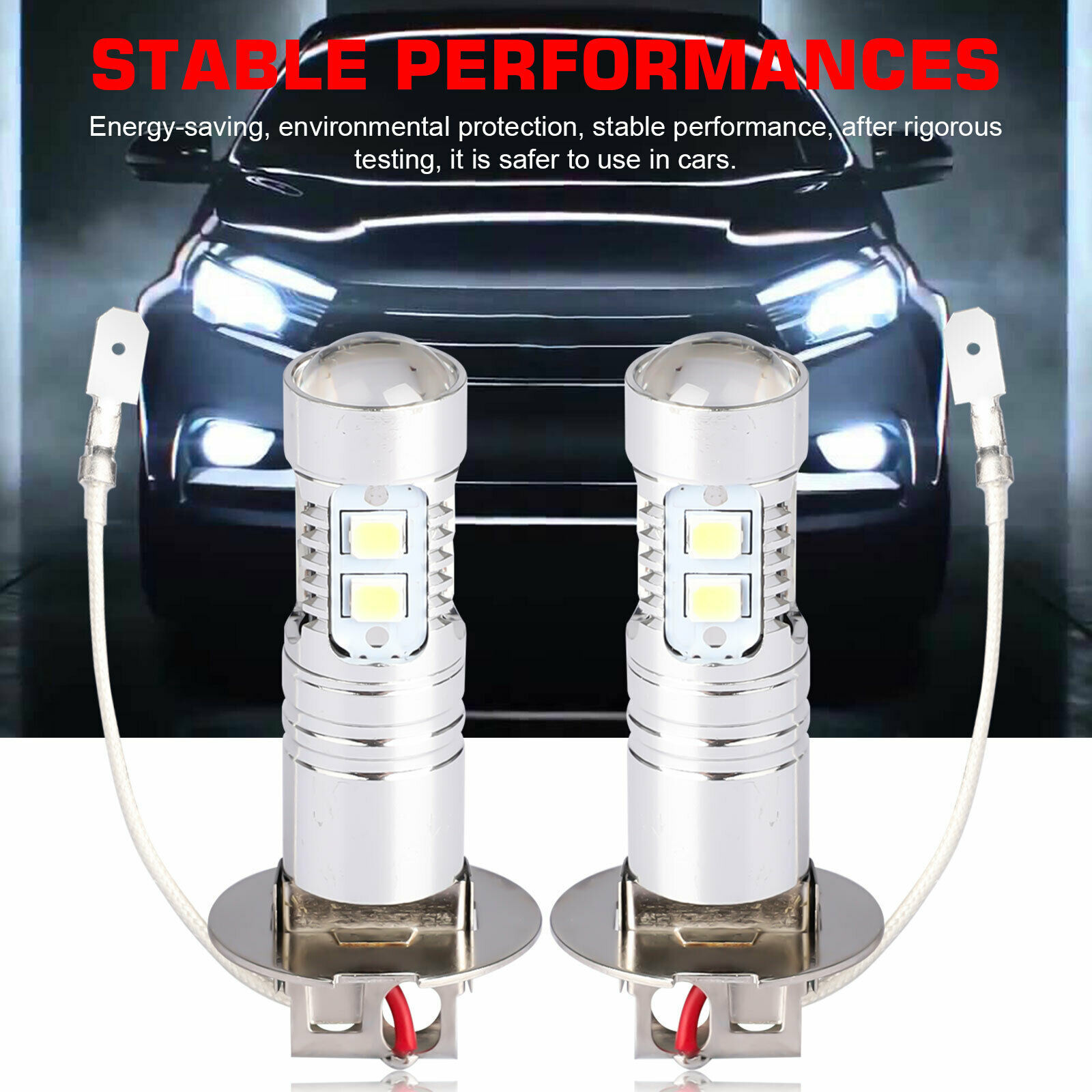 Auto LED niebla 100w LED ultra brillante lámpara de viaje de luz blanca 6000k luz blanca de viaje de automóviles luz diurna