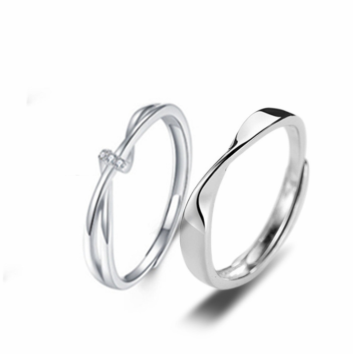 Simple Style Solid Color Sterling Silver Rings display picture 5