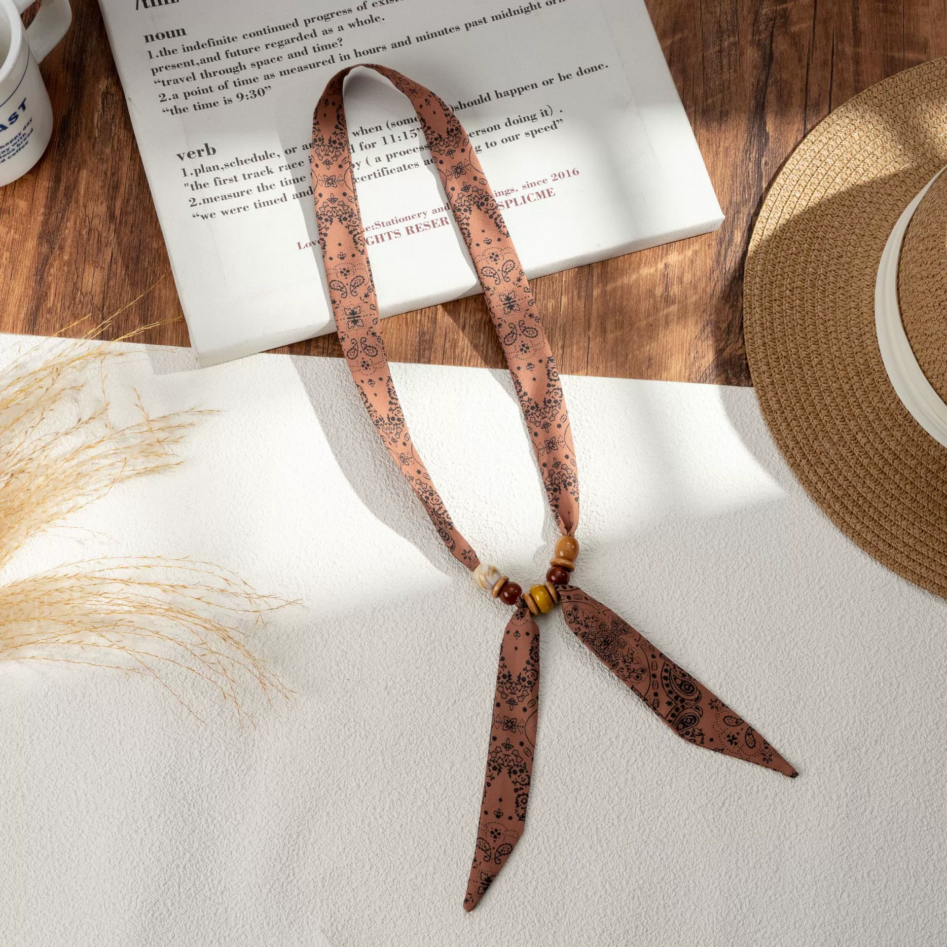 Silk Scarf Hairband (Suhang) long streamer 89×3.8 cm, lightweight gift box option