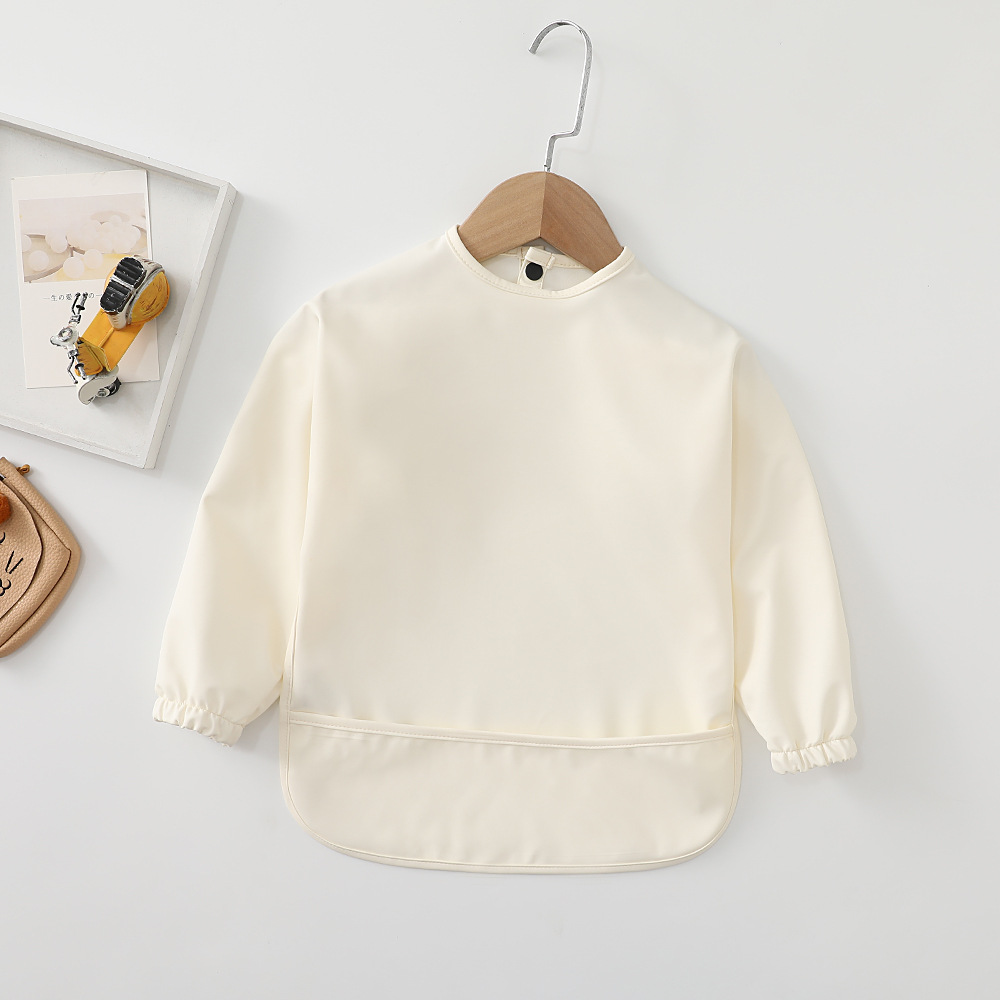 兒童pu罩衣 寶寶防水吃飯衣 寶寶卡通圍兜反穿衣