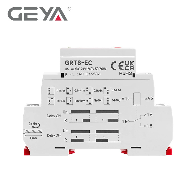 GEYA Однофункциональный таймер-реле GRT8-EC катушка напряжение AC230V задержка включения и выключения