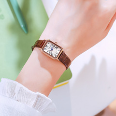 GEDI/Songdi Fashion Women's Watch Korean Style Minimalist Small Square Dial Elegant Quartz Strap Waterproof Women's Watch