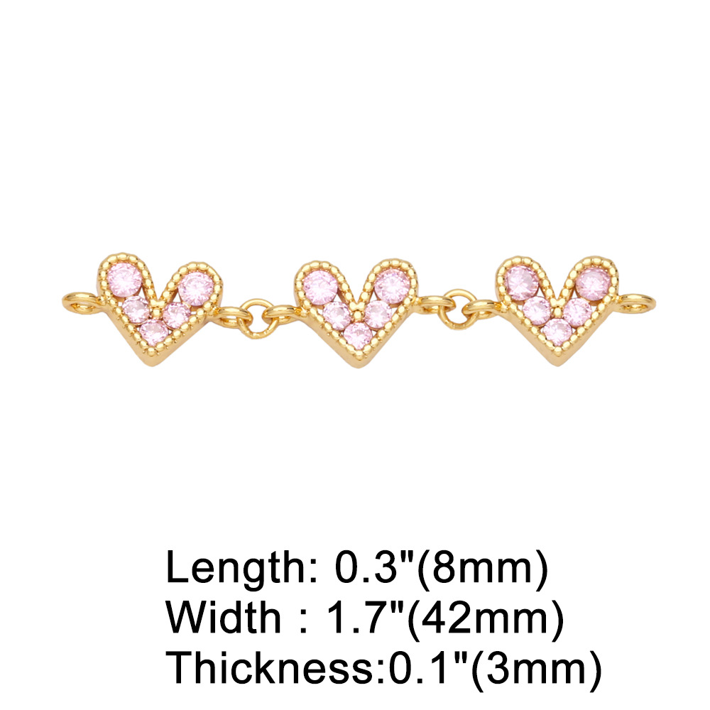 1g Weight Pendant Jewelry Making Type 8*42mm Jewelry Making Size Zircon Inlay Material DIY Jewelry Accessories Classification 1 Piece, 3 Pieces Quantity Copper Material Heart Shape Pattern Plating Design Simple Style Style 1 Piece 3 Pieces 8*42mm Copper Zircon Heart Shape Pendant Jewelry Accessories 4