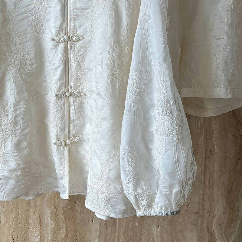 Tencel Sun Proof Two Piece Suit Crocheted Chinese Knot Button Embroidery Shirt Top Shorts Suit 15 Tencel Sun Proof Two Piece Suit Crocheted Chinese Knot Button Embroidery Shirt Top Shorts Suit