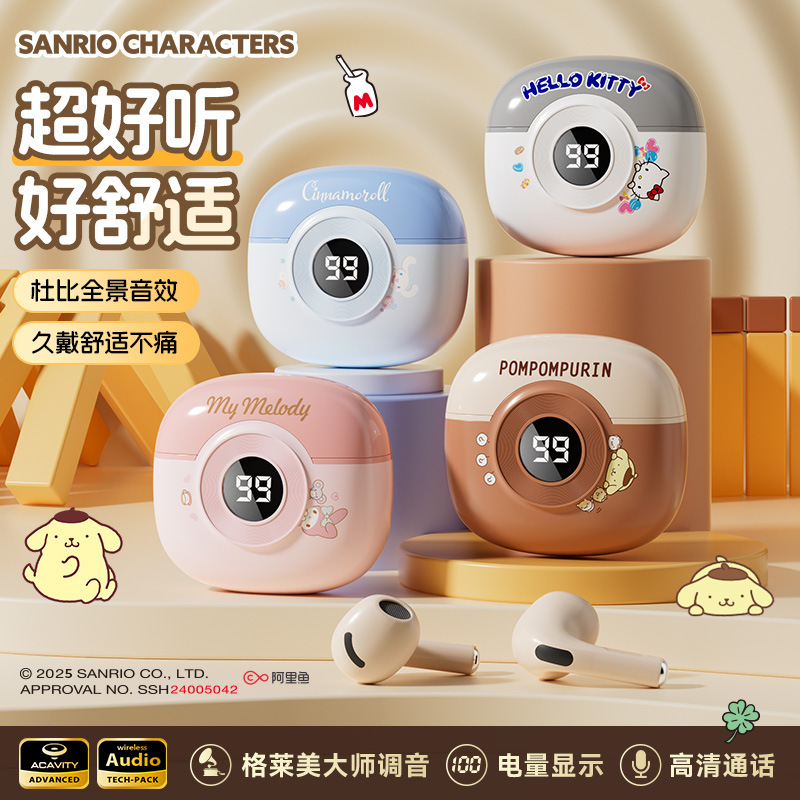 Sanrio K54 Wireless Bluetooth Headset In-Ear Genuine Authorized Cute Cartoon Hello Kitty Super Long Battery Life