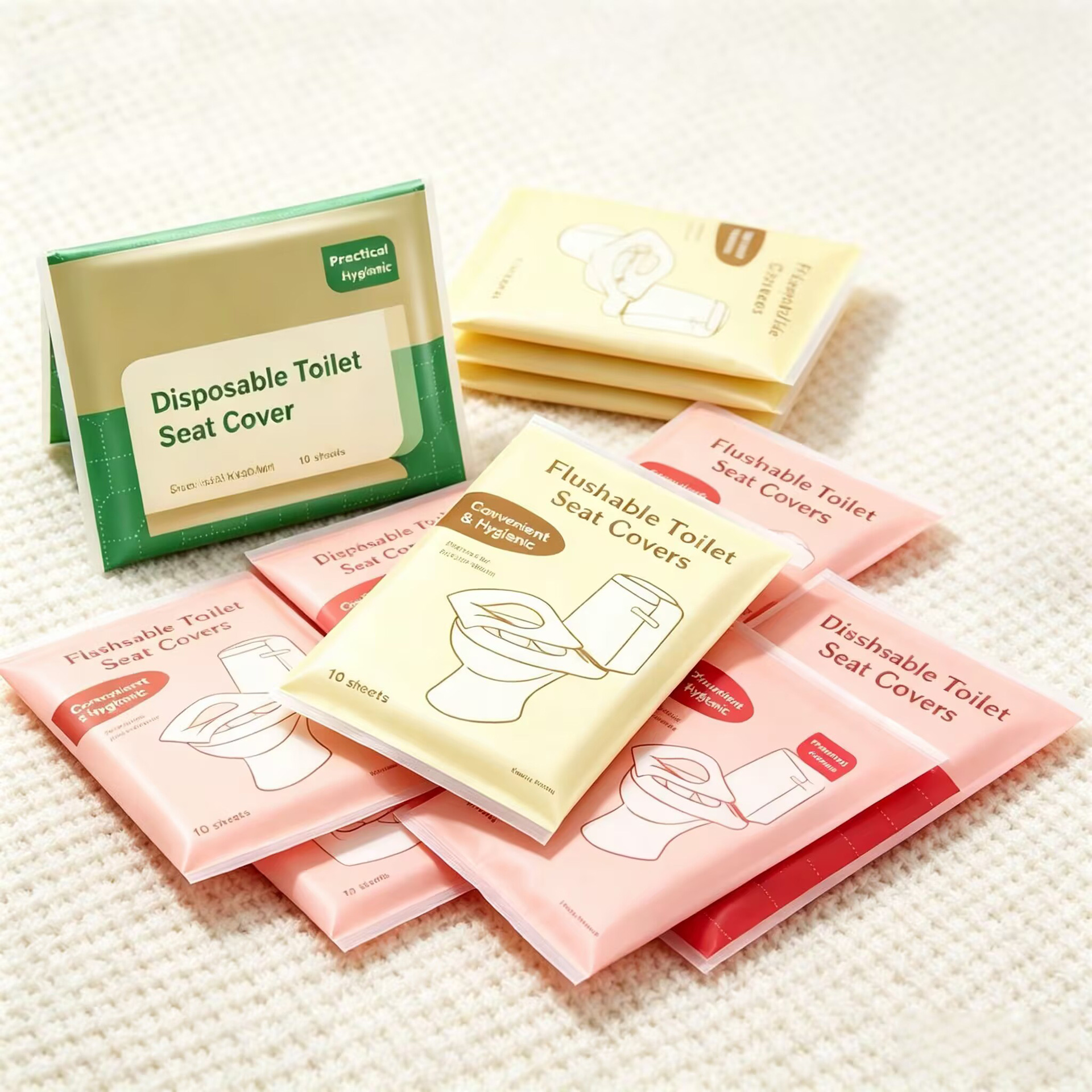 Disposable Toilet Seat English and Chinese Packaging Soluble Water Wood Pulp Paper Portable Toilet Paper Toilet Paper Bag Wholesale