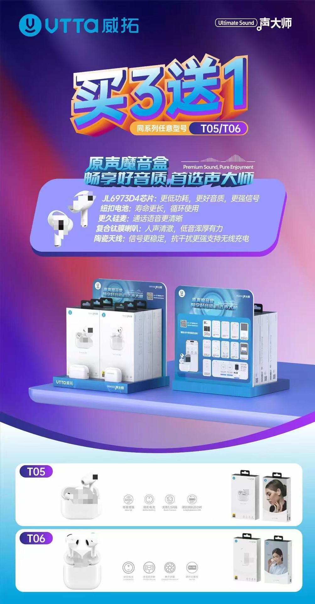 La fábrica tiene una versión neutral TWS de alta calidad. La pequeña caja blanca Auriculares Bluetooth inalámbricos binaurales con calidad de sonido sin pérdidas de 2/3/4/5 generación.