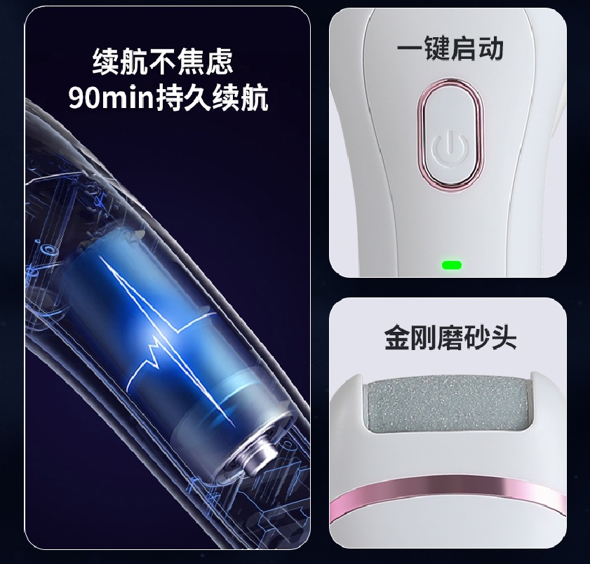 Electric Foot File, Pedicure, Callus Remover, Charging, Foot Beauty, Nail Trimmer, Foot Care Machine, Set