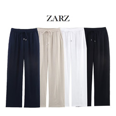 ZARZ 自家製ヨーロッパとアメリカンスタイルの新しい女性のファッショナブルなリネンブレンドストレートパンツ 9929041