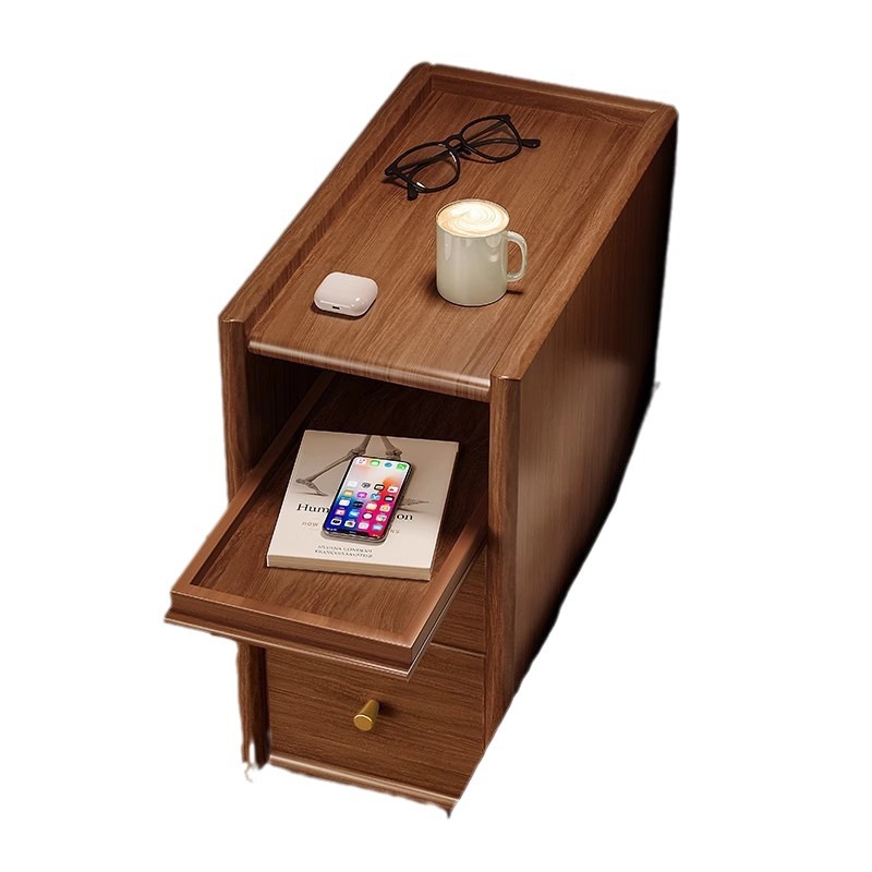 Mesita de noche de madera maciza pequeño 30cm ultra estrecho gabinete hogar dormitorio 20cm mesita de noche ultra estrecho brecha gabinete