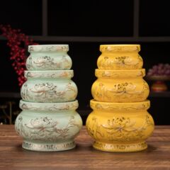 陶磁器の香炉薫香炉のレリーフは金炉の家庭用品のメーカーを描いて直接販売します。