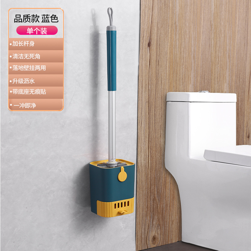 Wholesale cepillo de inodoro de mango largo para hogares sin esquina muerta inodoro 2025 nuevo cepillo de inodoro limpio colgado en la pared