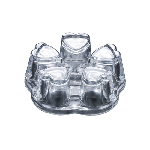 Manufacturer wholesale glass heart-shaped base teapot heating base glass tea warmer tea warmer saucer tea ceremony accessories