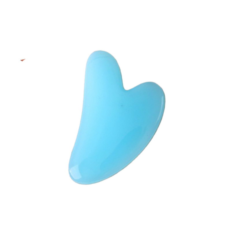 Rodillo facial de cristal en forma de corazón para masaje y lifting