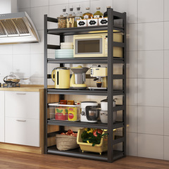 碳鋼廚房置物架落地多層微波爐收納架層架家用儲物櫃餐邊櫃架子