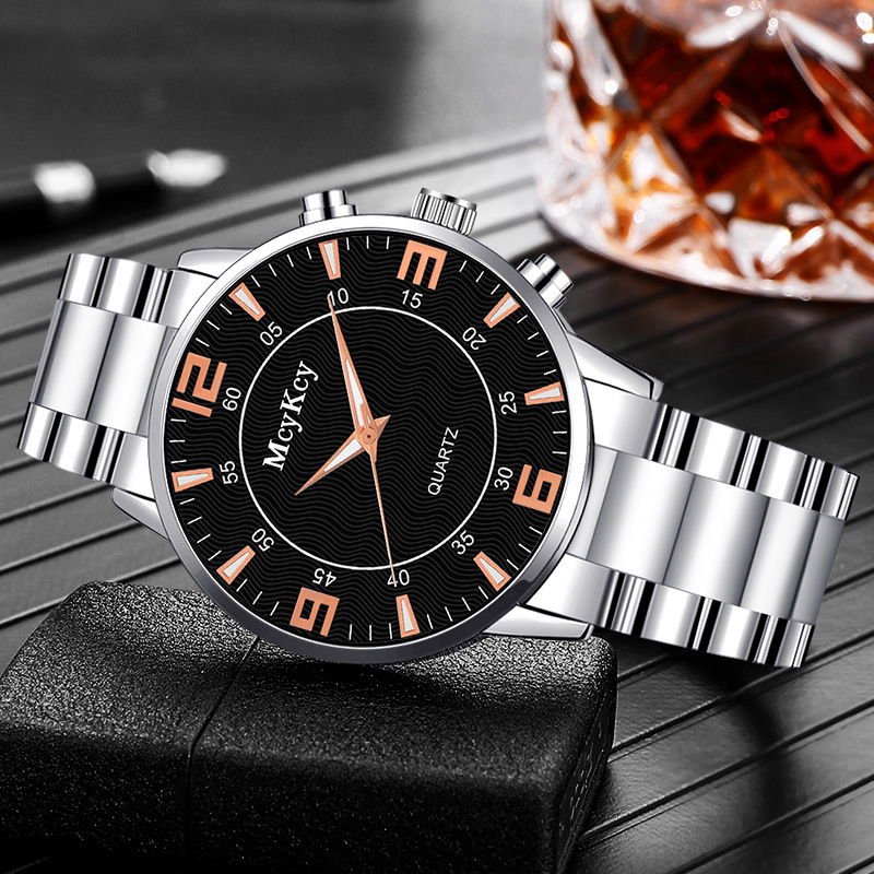 Direct Gift McyKcy Montre à quartz pour homme avec bracelet en acier allié simple_voghion.com