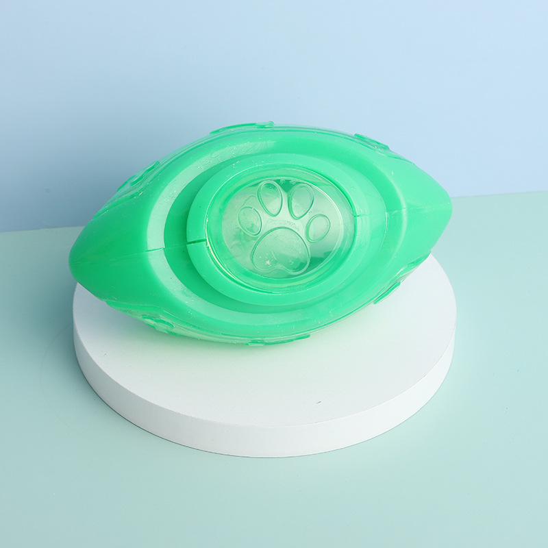 厂家直销哈沃发声闪光橄榄球 抛掷训练狗狗玩具中小型犬磨牙玩具