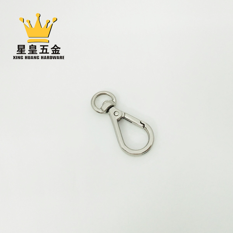 女包链条勾扣3分白镍水滴形钩扣DIY饰品毛绒玩具挂扣钥匙扣