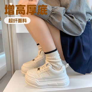 Increased Thick-soled White Shoes Women's 2025 Spring New All-match Small Sports Casual Shoes Board