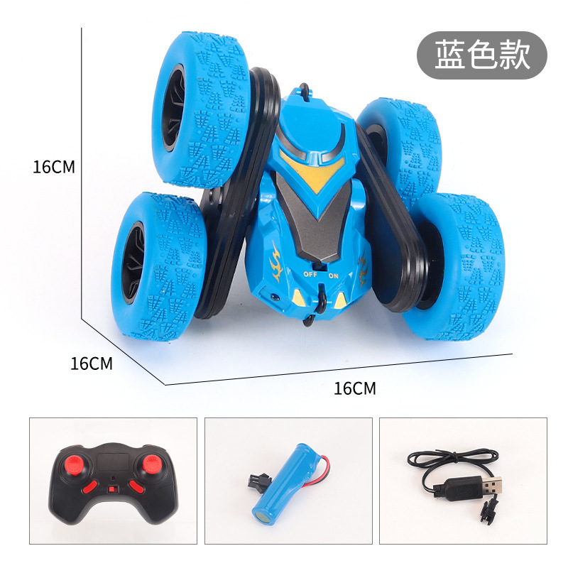 Transfronterizo RC coche de control remoto recargable doble cara acrobacias giratorias vehículo todoterreno para niños 2.4G coche de juguete eléctrico de control remoto