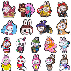 Labubu18 かわいい漫画下駄アクセサリー DIY Zhibixing バブルマート靴バックル靴の花