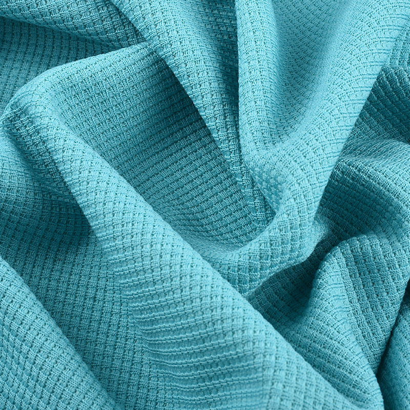 210g全棉华夫格双面肌理纹布料 针织T恤家居服浴袍睡衣鞋帽面料