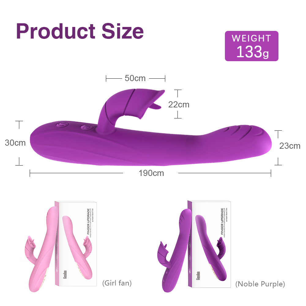 Vibratore trasformabile Golden Finger per donne, lecca la lingua, vibrazione del clitoride, punto G, prodotti sessuali alla moda istantanei_voghion.com