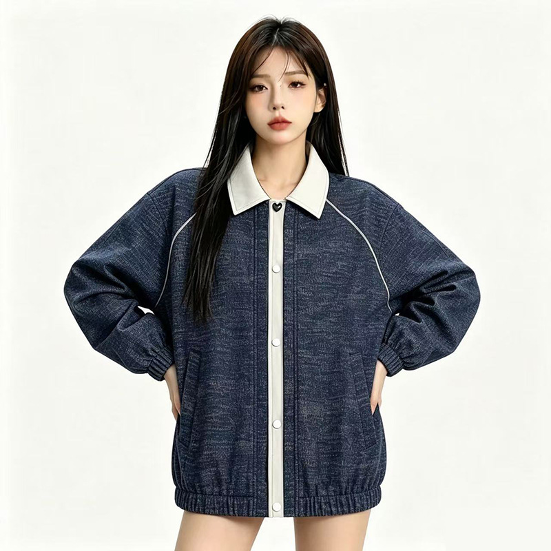 American-style niche straight-shoulder lapel faux two-piece jacket for spring and autumn, with a cool and sophisticated casual look, available in large sizes for both men and women American-style niche straight-shoulder lapel faux two-piece jacket for spring and autumn, with a cool and sophisticated casual look, available in large sizes for both men and women
