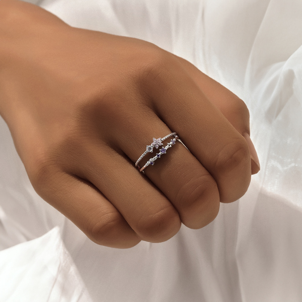 2g Weight Zircon Inlay Material Open Rings Classification Adjustable Ring Size 1 Piece Quantity Daily Occasion 925 Sterling Silver Material Cross, Heart Shape, Butterfly Pattern All Seasons Season Women's Gender Plating, Inlay Design Simple Style, IG Style Style 925 Sterling Silver Zircon Cross Heart Shape Butterfly Open Rings 925 Sterling Silver Rings 38