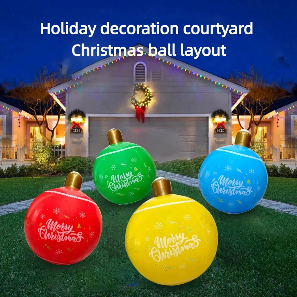 Надувной рождественский шар, рождественское украшение для двора, игрушечный шар, украшение для уличной семейной вечеринки, подвесной реквизит