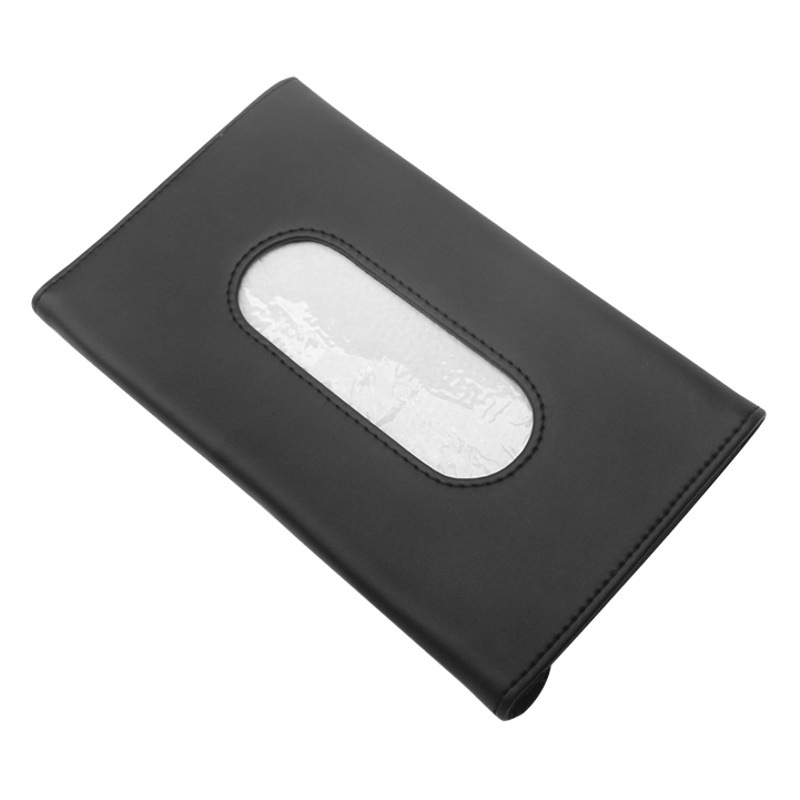Sombrilla del coche Bolsa de tejido interior del coche suministros caja de pañuelos cuero del coche colgando caja de pañuelos entrega de una pieza