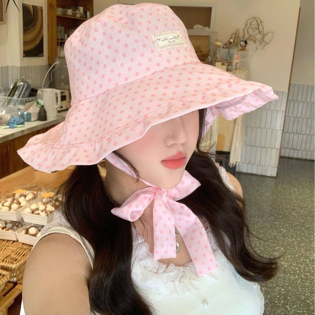 Cappello da sole da donna a tesa larga con protezione solare uv_voghion.com