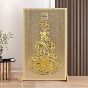 Light Luxury Modern Fabric Screen to Block Office Partition, Living Room Entrance, Home Removable Double-Sided Screen for Bedroom
