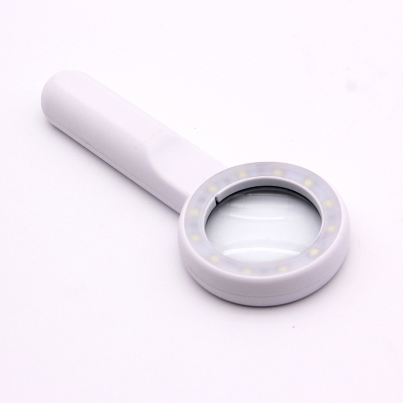 Cross-border new handheld charging LED light reading repair touch switch power display magnifying glass
