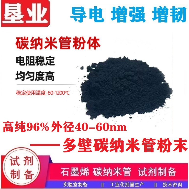 [多壁碳纳米管]未官能团化/羟基化/羧基化 高品质96%外径40-60nm