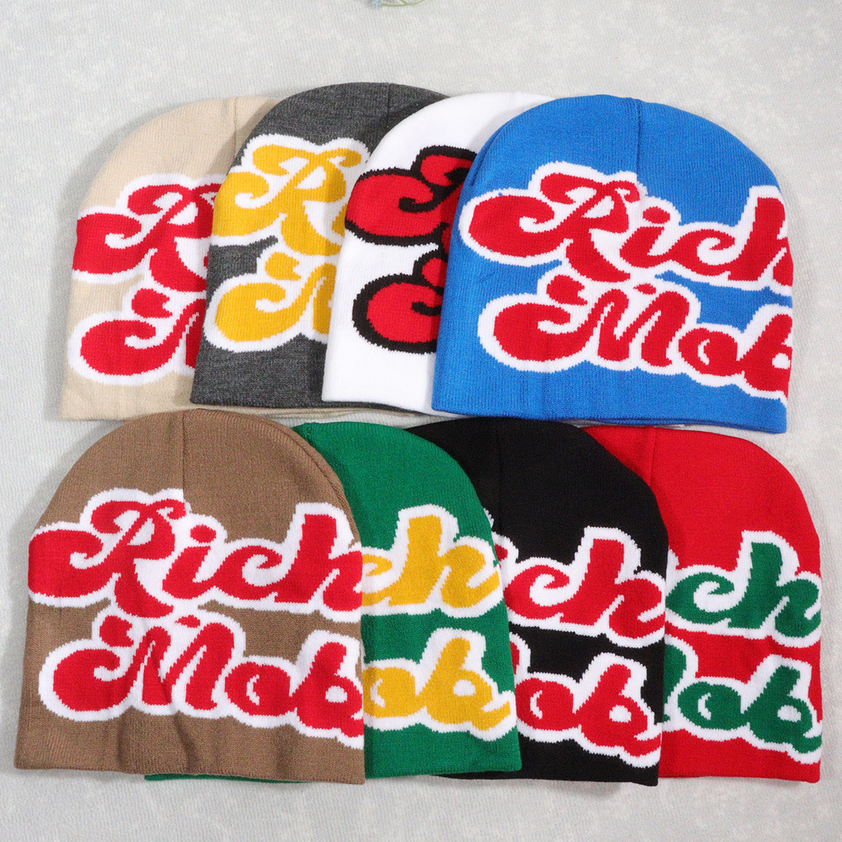 Unisex Strickmütze Alphabet Strickmütze warme Strickmütze_voghion.com
