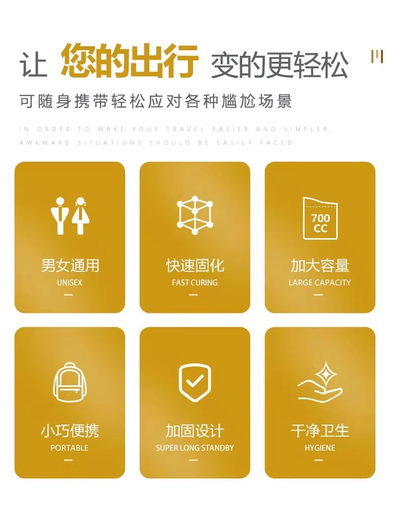 [Emergency Use] Disposable Emergency Urine Bag Travel Self-Driving Toilet Urination Standing Portable Outdoor Vehicle-Mounted