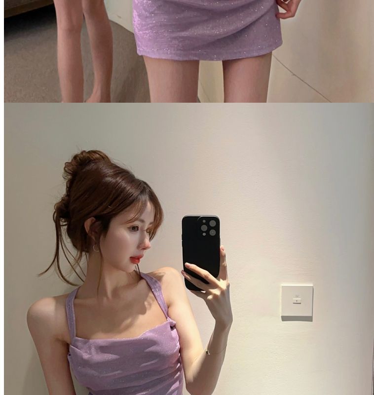 Summer Waist Bag, Hip Temperament, Socialite, Sweet And Spicy Dress, Shiny And Sparkling, Backless Strap, Suspender Skirt, Children_ecoleips.com