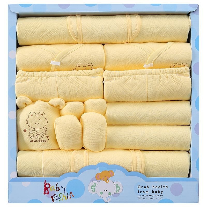 Newborn baby gift set, pure cotton clothes, full moon celebration, autumn and winter baby's first gift, newborn supplies