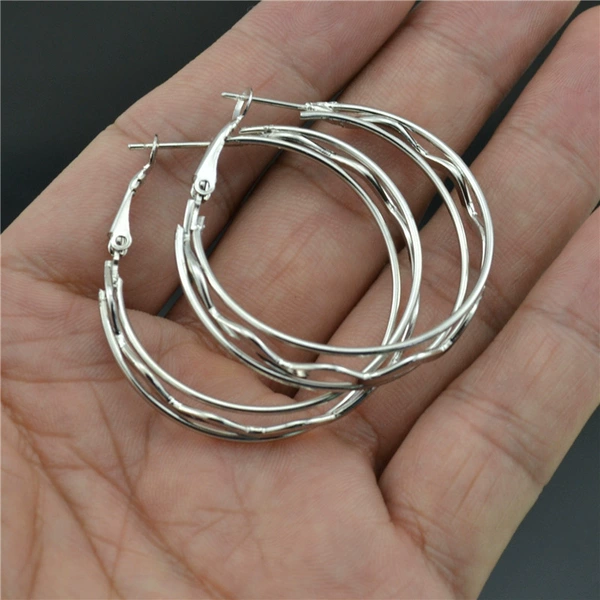 Silver 4cm earrings