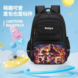 The Avengers复仇者联盟多功能三层大容量书包钢铁侠男孩黑色书包
