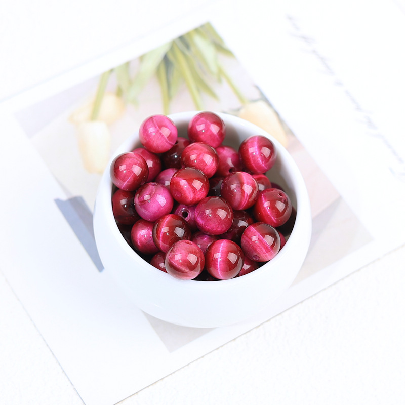 Fine rose red tiger eye stone