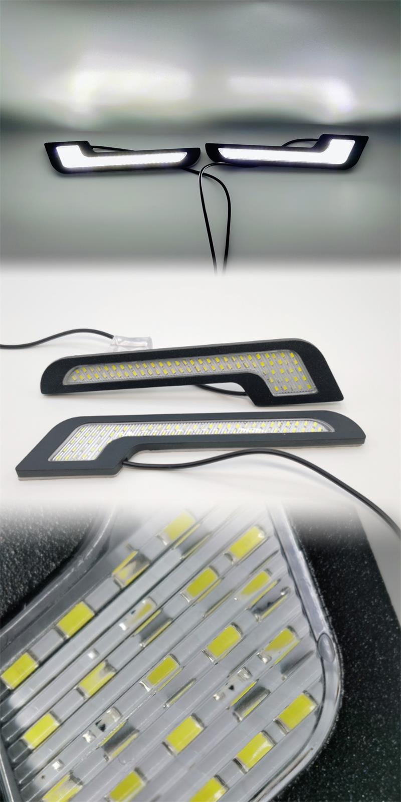 Car LED universal daytime running lights highlight waterproof 7-shaped daytime running lights modified Mercedes-Benz L-shaped lights decoration