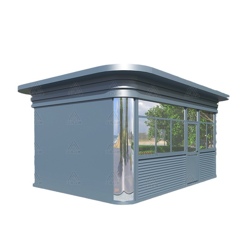 Estructura de acero caseta terminada caseta de seguridad al aire libre sala de servicio móvil sala de guardia estacionamiento caseta de seguridad caseta de peaje