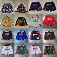 Новые баскетбольные брюки Magic Raptors Jazz Lakers Set Color Jia Shidon с вышивкой в кармане