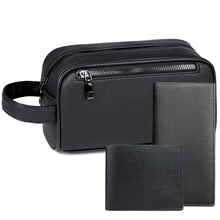 日式男士商务手拿包荔枝纹手抓包大容量东南亚街头手包PU皮手拎包