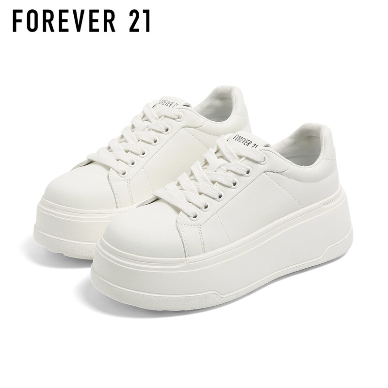 F21 Height-Increasing 6cm White Women's Thick-Soled Versatile 2025 Autumn New Lightweight Sneakers Fashion Casual Height-Increasing Shoes