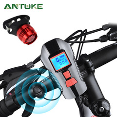 Smart Night Ride Bicycle Light Bike Headlight Strong Beam Front Light Waterproof USB Rechargeable with Horn Odometer