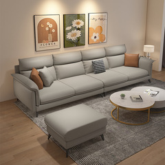 Cream-style sofa for living room—perfect for small apartments, offering a touch of luxe in a rental space. Sleek, straight-lined design with cotton and linen accents, featuring Italian-inspired minimalism and crafted from high-tech fabric.